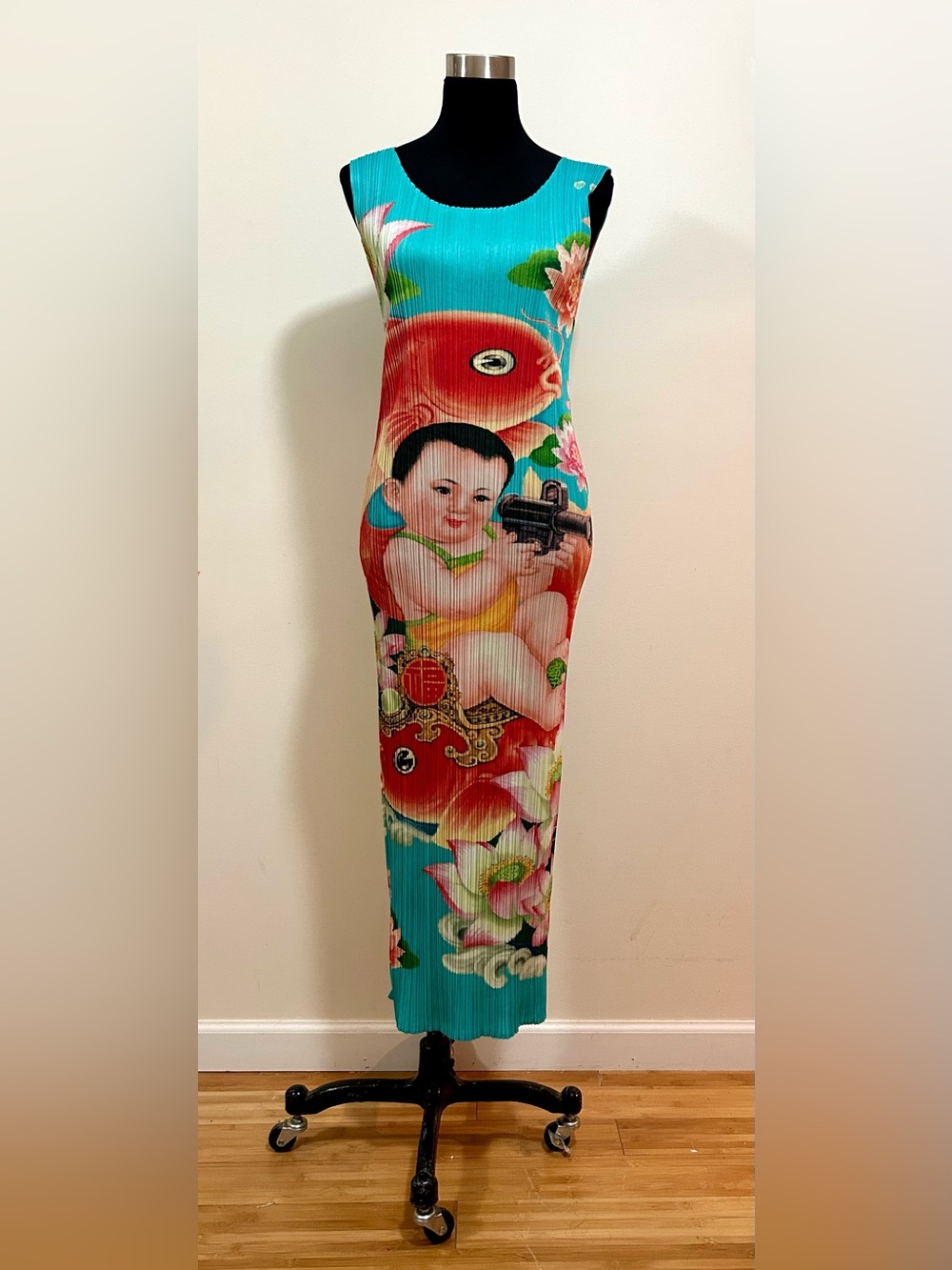 1996 Pleats Please Issey Miyake Machine Gun Baby Dress Yasumasa Morimura Size 3